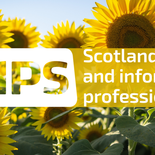 CILIPS Accessibility and Neurodiversity with white text on a yellow-green sunflower background.