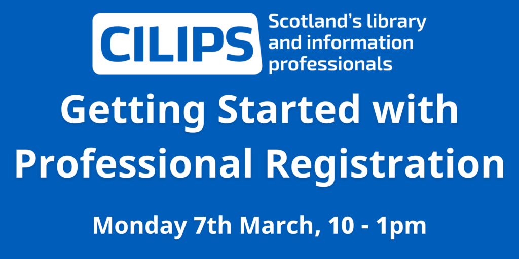 The 'Getting Started with Professional Registration' logo, white text on a blue background with the date Monday 7th March 10-1