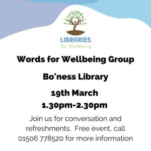The Words for Wellbeing Bo'ness Library advent