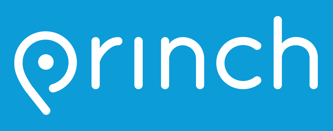 The Princh logo, with white text on a bright blue background