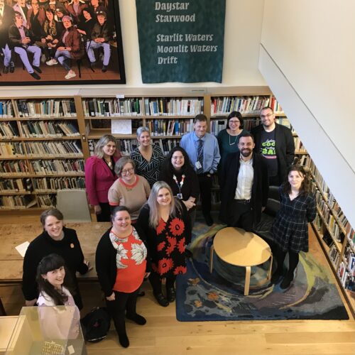 CILIPS Staff and Trustees at the Scottish Poetry Library.