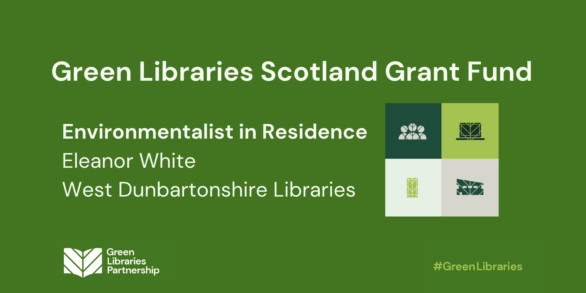 Green Library Scotland Grant Fund, Environmentalist in Residence, Eleanor White, West Dunbartonshire Libraries.